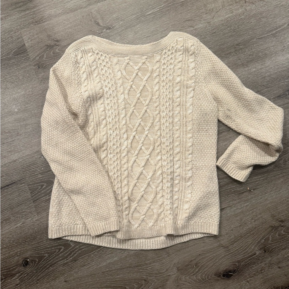 Croft & Barrow Cream Cable Knit Sweater